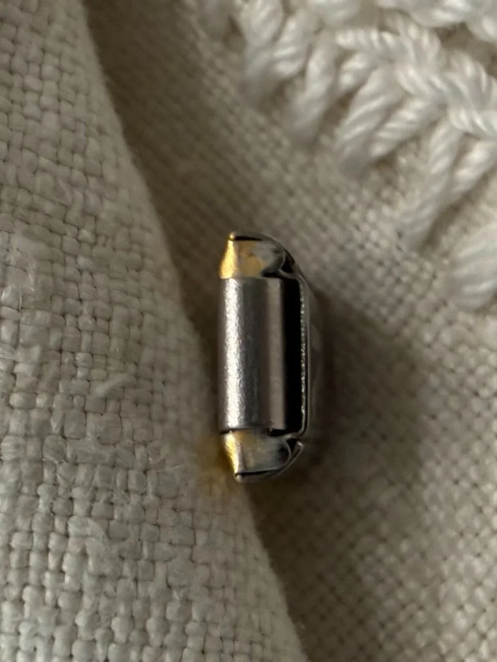 Gioielli Italy Stainless Steel & Gold Plate Bracelet Charm Link, 9mm